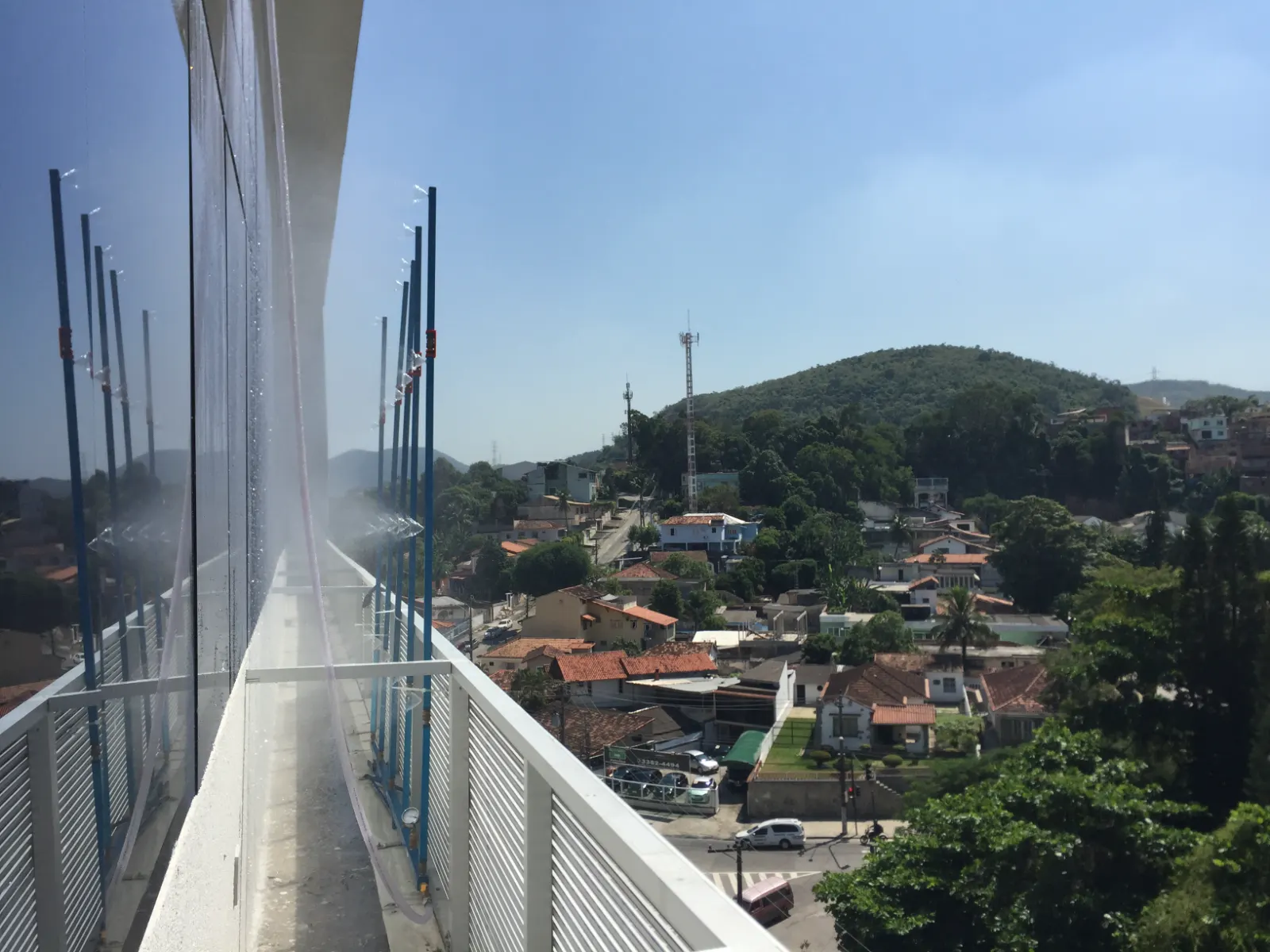 Aspersores em edifício residencial